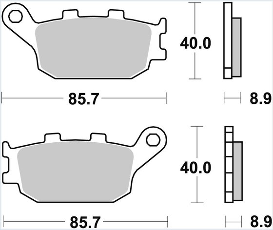 GSF 650 BANDIT (2005 - 2015) sintered metal brake pads | TRW