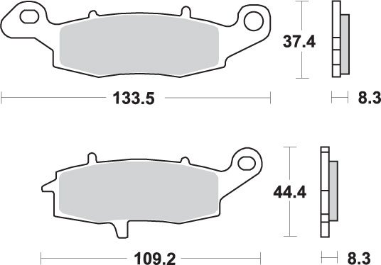 VL 1500 INTRUDER (2002 - 2018) brakepads sintered | SBS