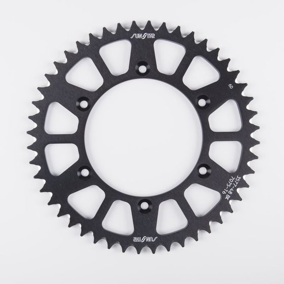 RM 250 (1987 - 2012) lightweight rear sprocket - 48 teeth, 520 pitch, black aluminum | SUNSTAR SPROCKETS