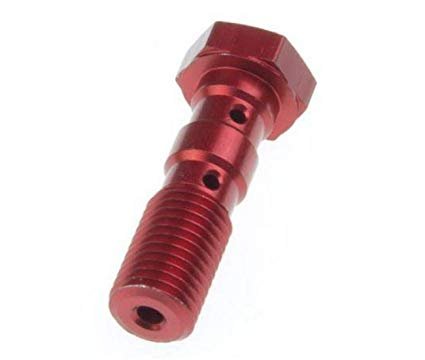 GSX 1300 R HAYABUSA (1999 - 2020) double banjo bolt m10x1.25 red | TRW