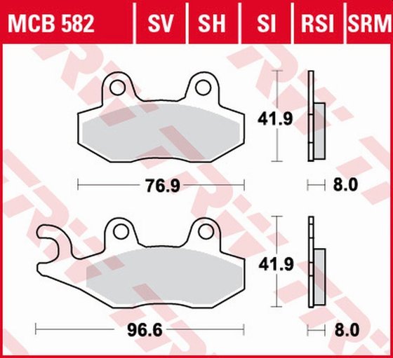 RM 80 X (1994 - 1995) rsi series sindered off-road race brake pads | TRW