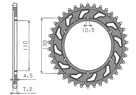 GSX-R 1000 (2017 - 2021) rear steel sprocket - 48 teeth, 525 pitch | SUNSTAR SPROCKETS