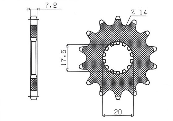 DR 125 (1982 - 2000) 428 14t front sprocket | SUNSTAR SPROCKETS