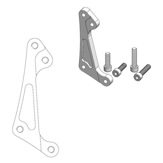 RM 125 (1996 - 2010) brake caliper relocation bracket | MOTO-MASTER