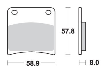 GSX 600 F KATANA (1988 - 1997) brakepads sintered rear | SBS