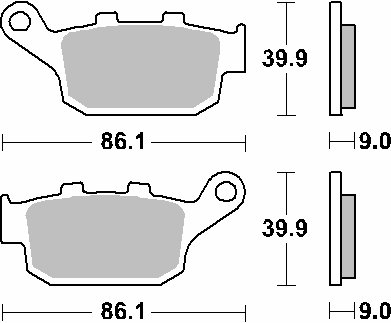 SV 650 (2016 - 2023)  sbs brakepads ceramic | SBS