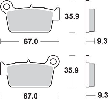 RM Z 450 (2005 - 2023) brakepads sintered offroad | SBS