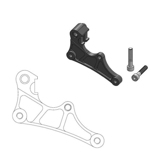 RM Z 450 (2005 - 2022) brake caliper relocation bracket | MOTO-MASTER