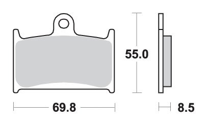 GSX R 600 (1992 - 1993) brakepads sintered | SBS