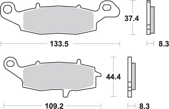 DR 750 S BIG (1996 - 1998) brakepads sintered | SBS