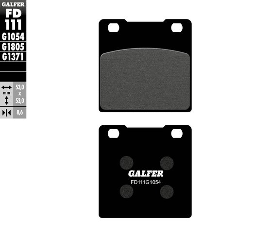 GSF 1200 BANDIT (1996 - 2006) semi-metal brake pad | GALFER