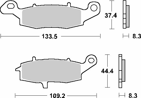 SV 650 X (2018 - 2018) brakepads sintered rear | SBS