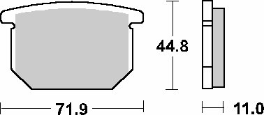 GR 650 (1983 - 1984) brakepads ceramic | SBS