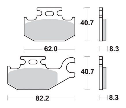 LT-A 700 (2005 - 2011) brakepads sintered offroad | SBS