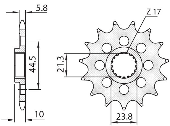 RM Z 450 (2008 - 2012) front sprocket | SUNSTAR SPROCKETS