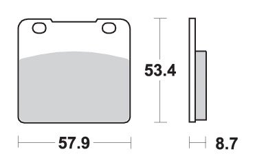 GSX 1100 (1985 - 1993) brakepads sintered | SBS