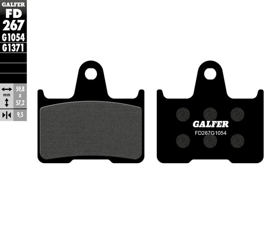 GSX R 600 (2004 - 2005) semi-metal brake pad | GALFER