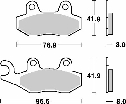 DR 350 (1990 - 1999) brakepads sintered rear | SBS