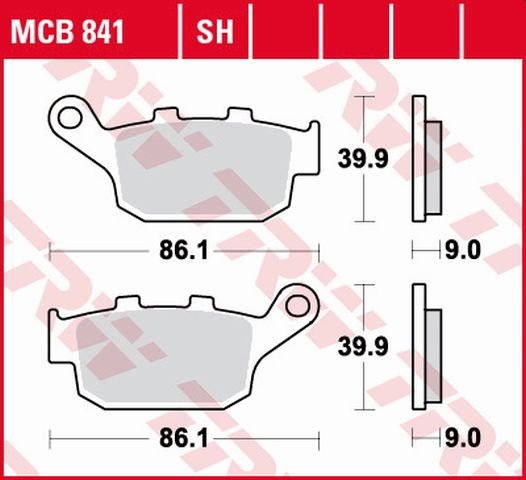 SV 650 (1999 - 2022) sintered rear brake pad for street use | TRW