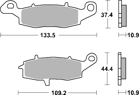 INTRUDER M1600 (2004 - 2007)  sbs brakepads ceramic | SBS