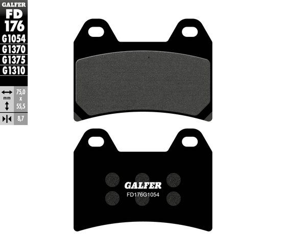 GSX 1200 INAZUMA (1999 - 1999) semi-metal brake pad | GALFER