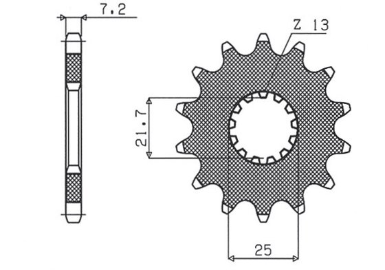 DL 650 V-STROM (2004 - 2022) front sprocket | SUNSTAR SPROCKETS