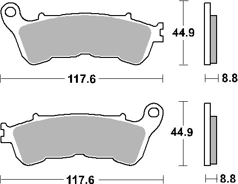 UH 200 BURGMAN (2007 - 2013)  sbs brakepads carbon tech | SBS