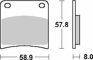 GV 1400 CAVALCADE (1987 - 1988) brakepads ceramic | SBS