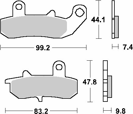 RG 125 (1992 - 1996) brakepads ceramic | SBS