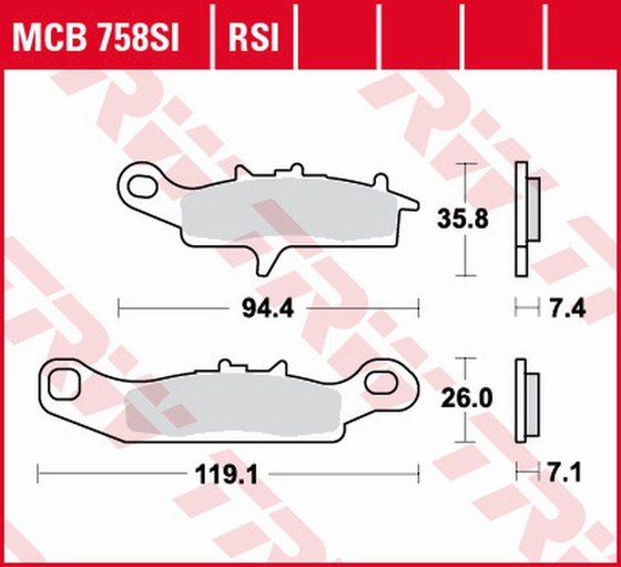 LT V 700 TWIN PEAKS (2004 - 2005) sintered metal offroad brake pad | TRW