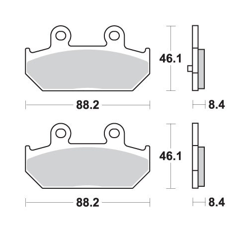 AN 650 BURGMAN EXECUTIVE (2004 - 2020) brakepads maxi sinter | SBS