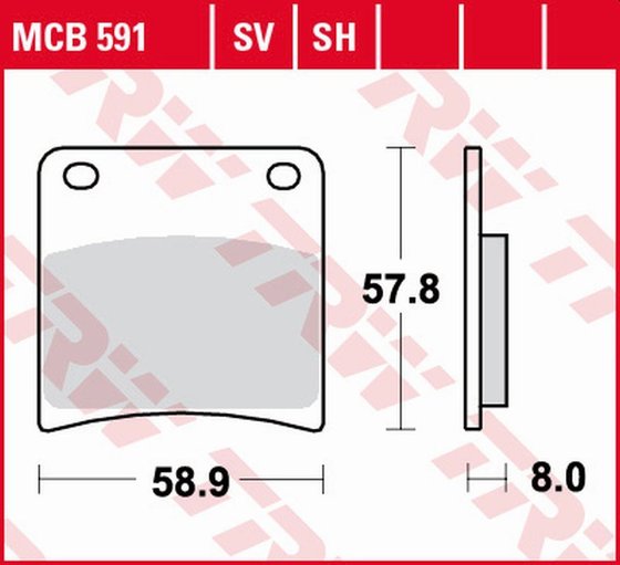 VX 800 (1990 - 1997) sh series sindered rear brake pads | TRW