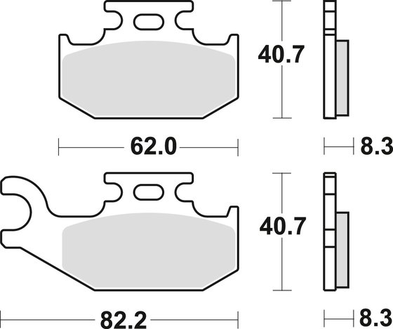 LT-A 700 (2005 - 2007) sintered metal brake pad | TRW