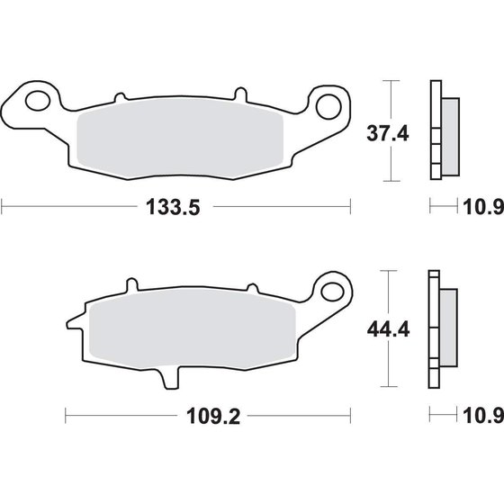 BOULEVARD M95 (2004 - 2007) brakepads sintered rear | SBS