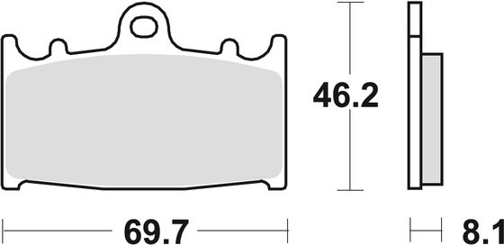 GSX 650 F (2008 - 2016) allround organic standard brake pad | TRW