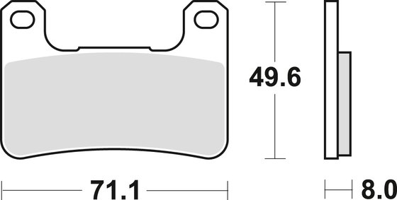 GSX R 600 (2004 - 2010) sintered metal brake pad for street performance | TRW