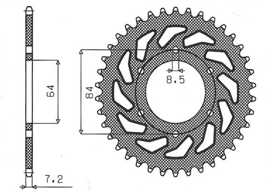 DR 125 (1994 - 2000) rear sprocket | SUNSTAR SPROCKETS