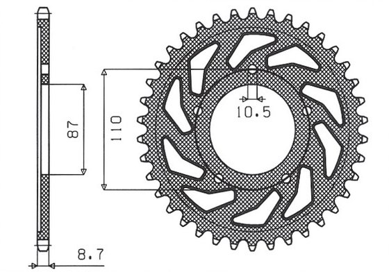 M 800 INTRUDER (1997 - 2004) rear sprocket | SUNSTAR SPROCKETS