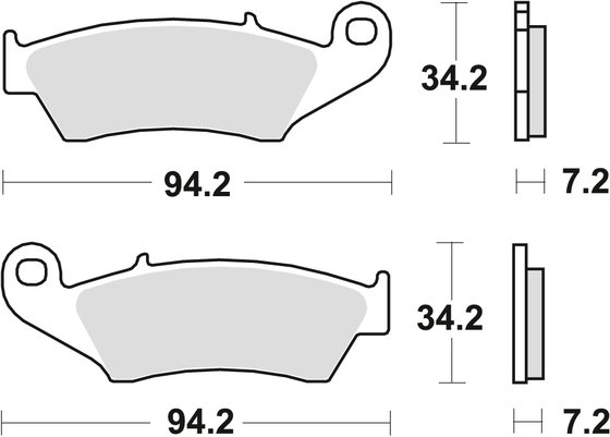 DR 650 (1996 - 2000) sintered metal offroad brake pad | TRW