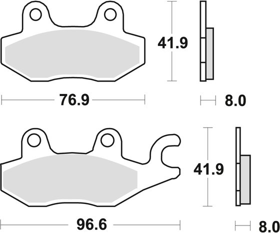 UH 200 BURGMAN (2016 - 2022) allround organic standard brake pad | TRW