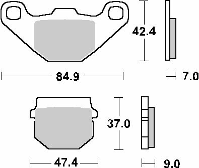 AH 50 ADDRESS (1992 - 1995) brakepads ceramic (544hf) | SBS