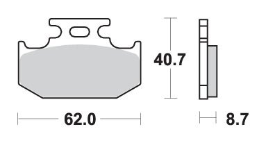 RM 125 (1989 - 1990) brakepads sintered offroad | SBS