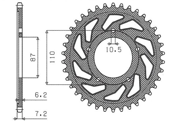 GSF 650 BANDIT (2007 - 2015) rear sprocket | SUNSTAR SPROCKETS