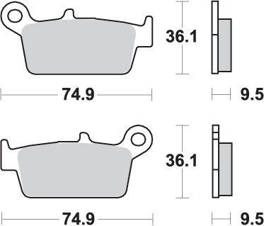 RM 250 (1996 - 2009) brakepads sintered offroad | SBS