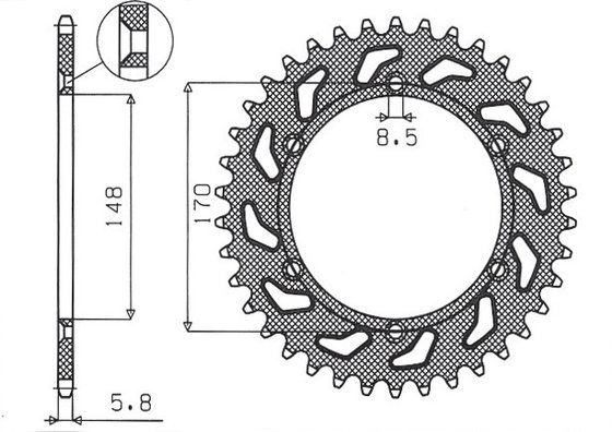 DR 650 (1990 - 1995) rear sprocket | SUNSTAR SPROCKETS