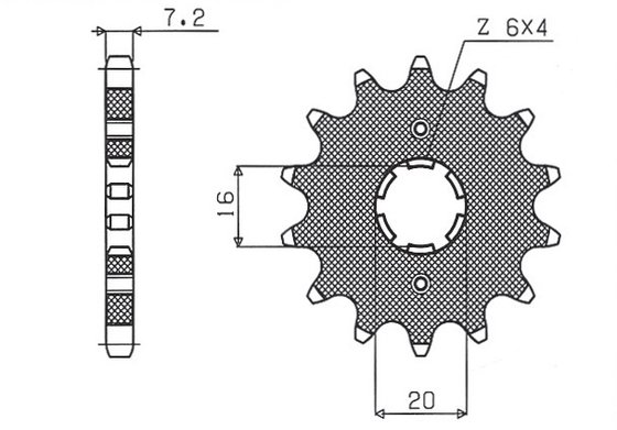 DR 125 (2008 - 2013) 428 14t front replacement sprocket | SUNSTAR SPROCKETS