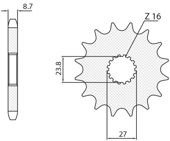 GSX-R 1000 (2009 - 2015) 17 tooth front sprocket | SUNSTAR SPROCKETS