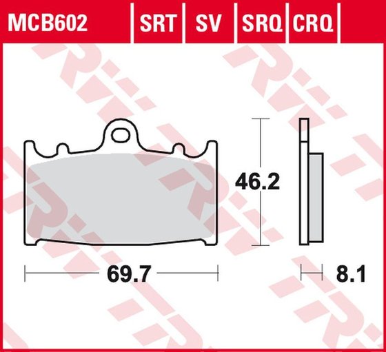 GSX R 600 (1997 - 2003) sintered metal brake pad | TRW