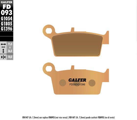 RM 125 (1996 - 2003) street sinter brake pad | GALFER