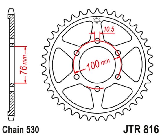 GSX-R 750 (1990 - 1995) rear replacement sprocket - 45 teeth | JT Sprockets